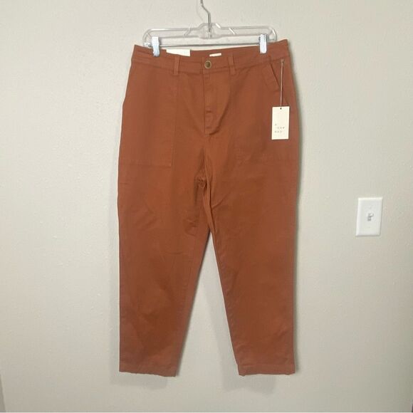 NWT A New Day Stretch Elastizado Slim High Rise Rust Colored Pants Women Size 12 - Picture 9 of 15
